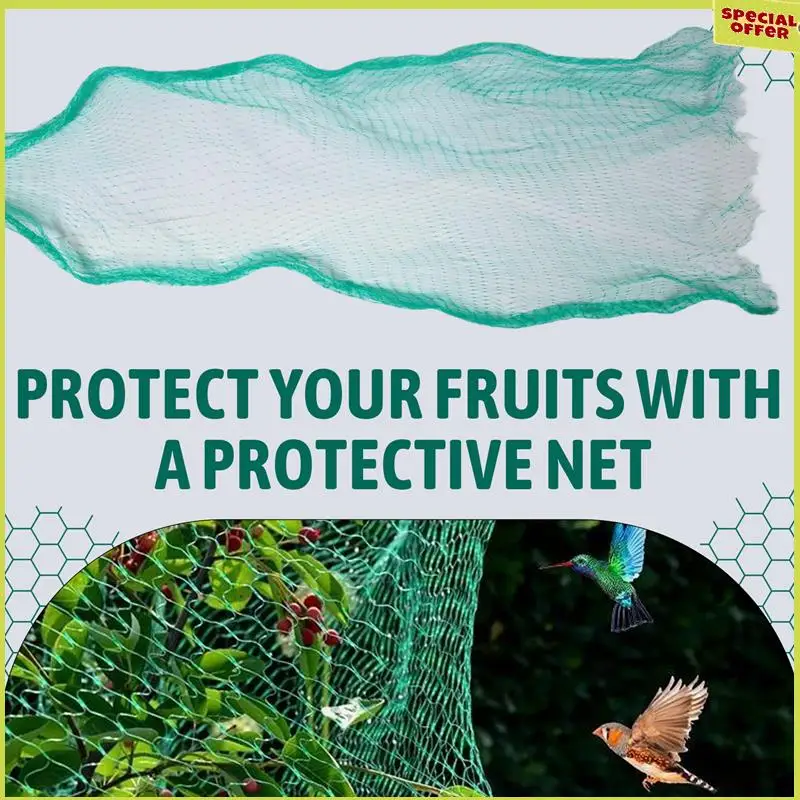 شبكة طيور A34R لحماية الحديقة ونباتات الخضروات وأشجار الفاكهة، شبكة تعريشة بلاستيكية ضد الطيور (13 قدم × 20 قدم)