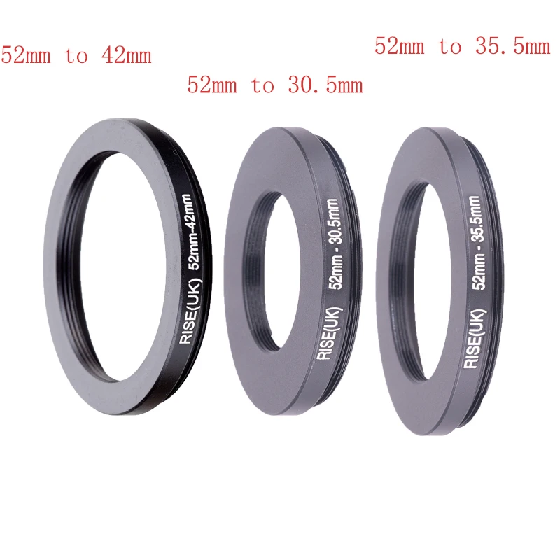 RISE(UK) 52mm-42mm /52mm-30.5mm /52mm-35.5mm Step Down Filter Ring Adapter for pentax fujifilm