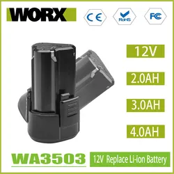 3.0Ah 2.0Ah 12V Battery for Worx WA3553 WA3504 WA3505 WA3509 for Rockwell RW9300 Li-ion Rechargeable Power Tool Battery