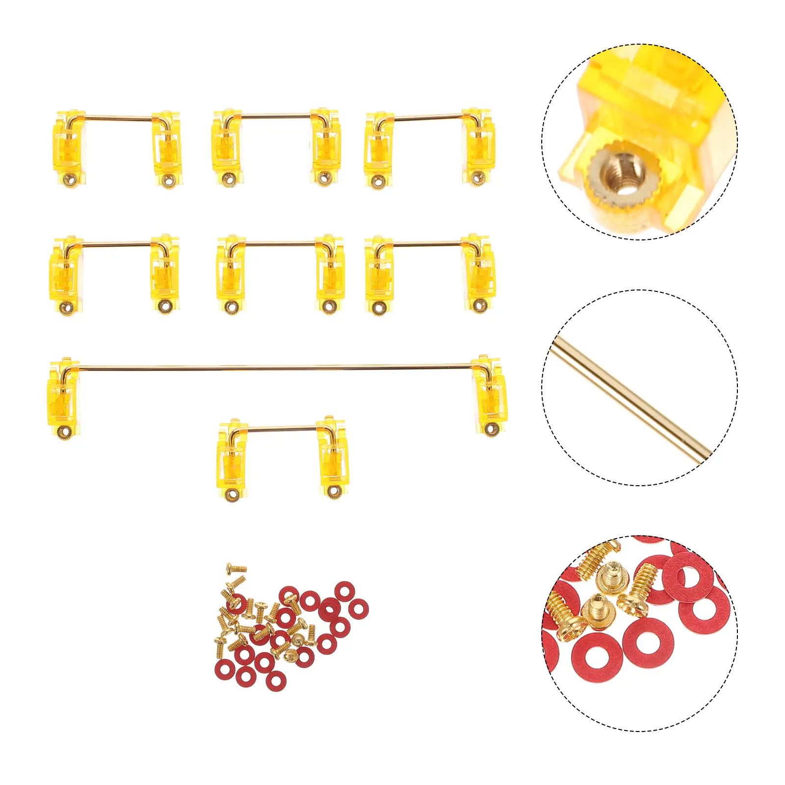 

Набор позолоченных винтовых стабилизаторов для механической клавиатуры 625u 2u Enter Backspace Shift, аксессуар для DIY-сборки