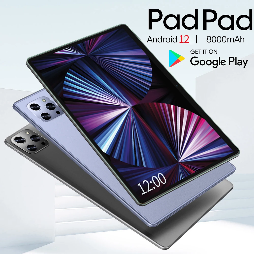 أجهزة لوحية 4G 5G Pad Pro 8GB RAM 256GB ROM 10.1 بوصة FHD عرض أندرويد 12.0 فتحة بطاقة SIM المزدوجة بطارية 8000mAh الأجهزة اللوحية الأصلية