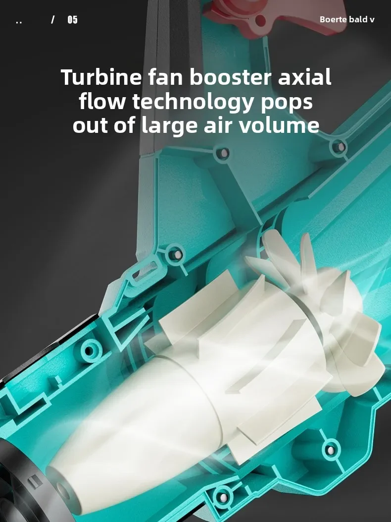 

110V/220V Powerful Cordless Blower Lithium Battery Brushless Car Snow Removal Tool High Speed Charging CAA