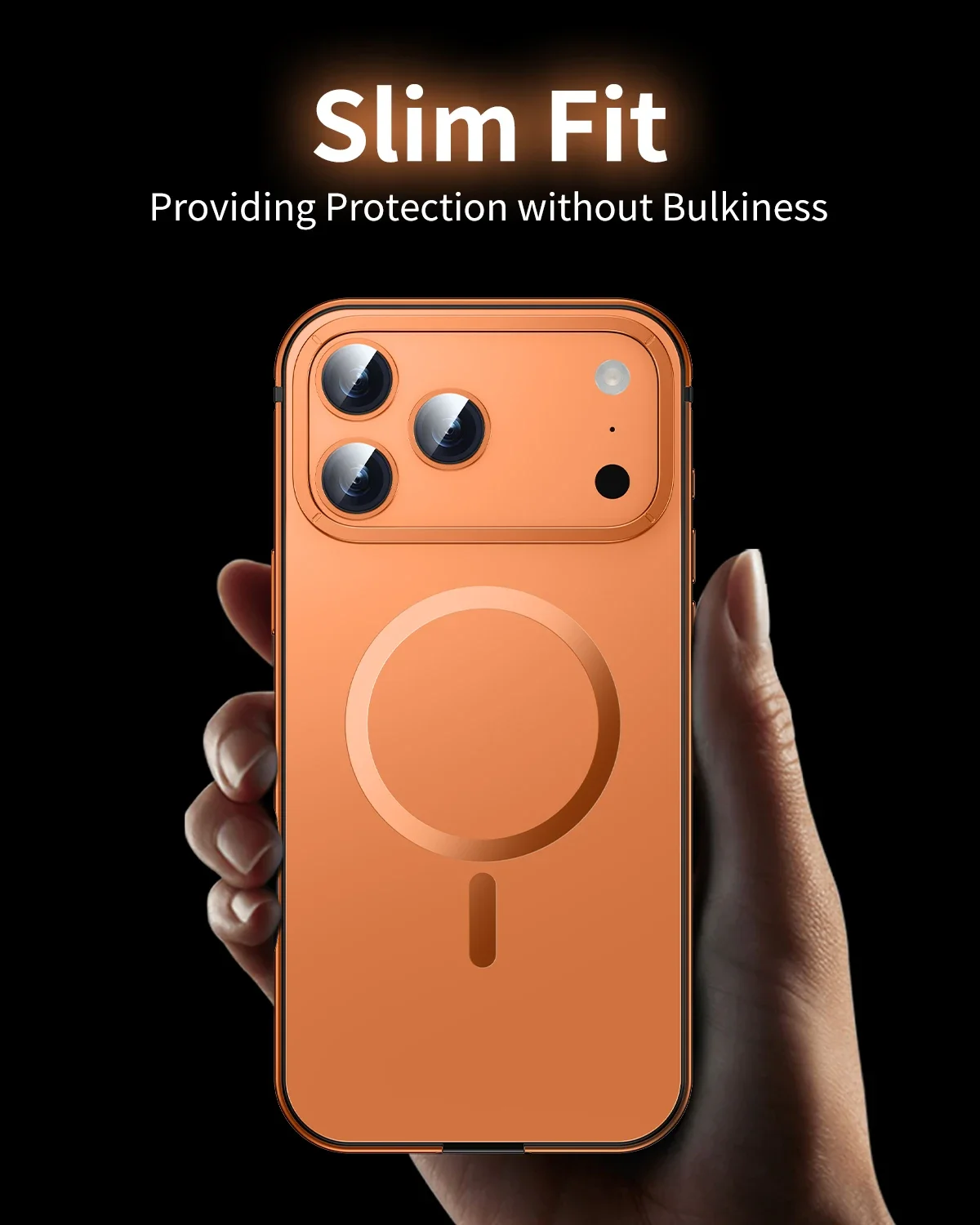 حافظة هاتف ملونة أصلية لهاتف آيفون 17 برو ماكس Magsafe حافظة شحن لاسلكية مغناطيسية حافظة حدود معدنية إبداعية