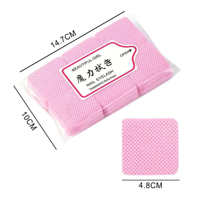 NUOVO 300PCS Salviette per unghie senza pelucchi Attrezzature per unghie Dischetti di cotone Tovaglioli senza pelucchi per manicure Cotone per unghie soffici Detergente per unghie