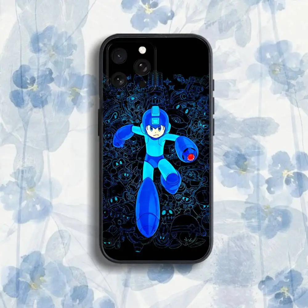 Rockmans Game Megamans Phone Case For iPhone 17,16,15,14,13,12,Pro,Max,Plus,E,SE4,Air,Mini Black Soft Box - Image 2