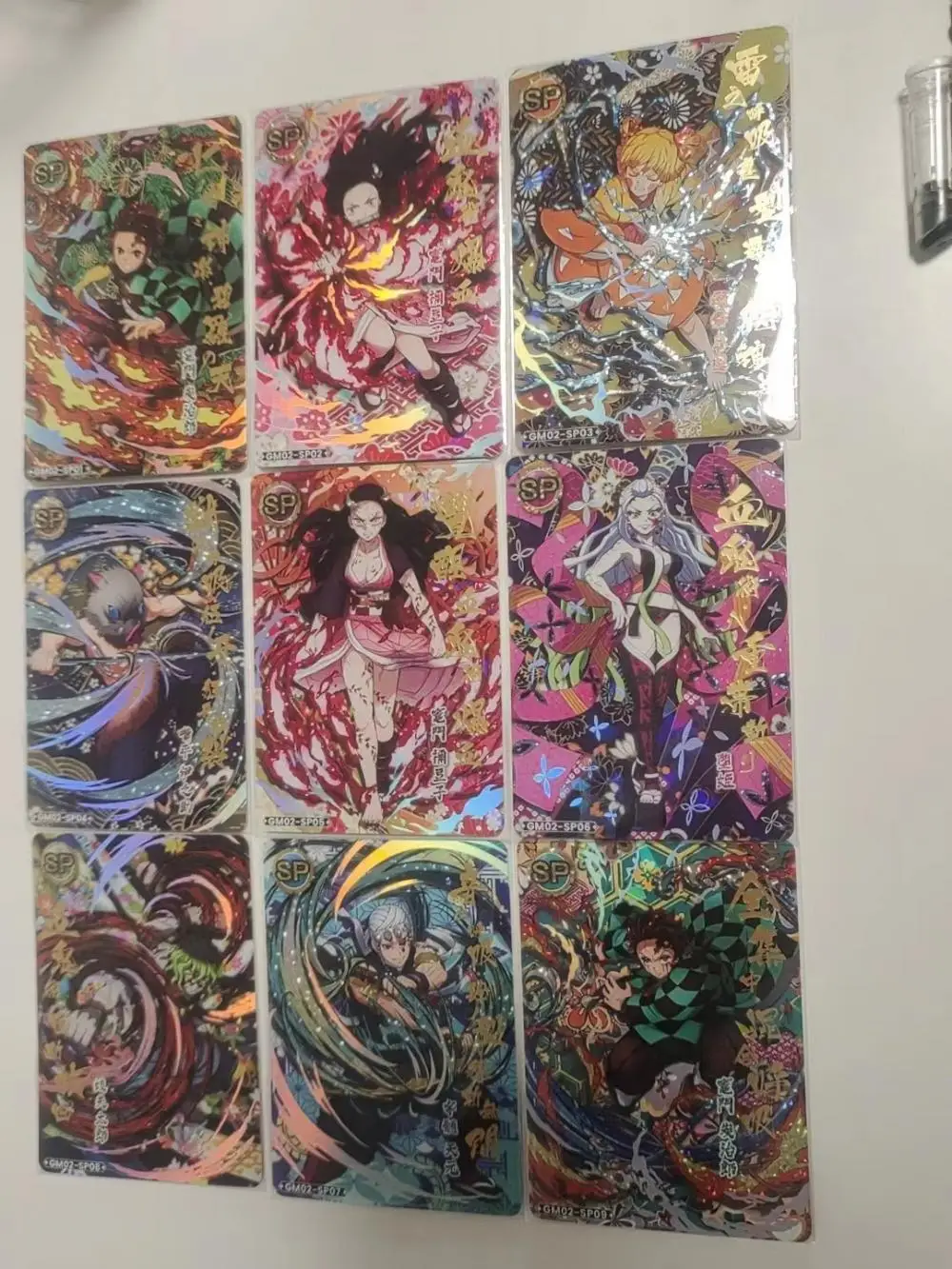 Anime Demon Slayer Kamado Nezuko Agatsuma Zenitsu Kochou Shinobu Uzui Tengen QR SSP LR SP series collection card Children\'s toys
