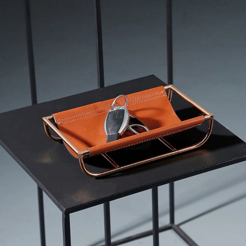 

1pc Key Storage Tray Multifunctional Nordic Organizer Decorative Metal Rack Durable High Quality Jewelry Display Tool