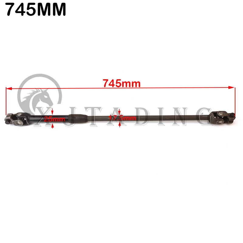 Nudillo de dirección ajustable para Buggy UTV, 745mm, 30T, varilla del eje de 200CC, 250CC