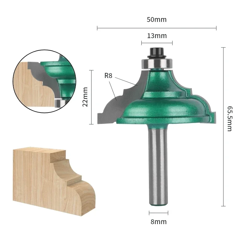 8MM Shank Table Corner Bit Router Bit Woodworking Milling Cutter For Wood Bit Face Mill Carbide Cutter End Mill