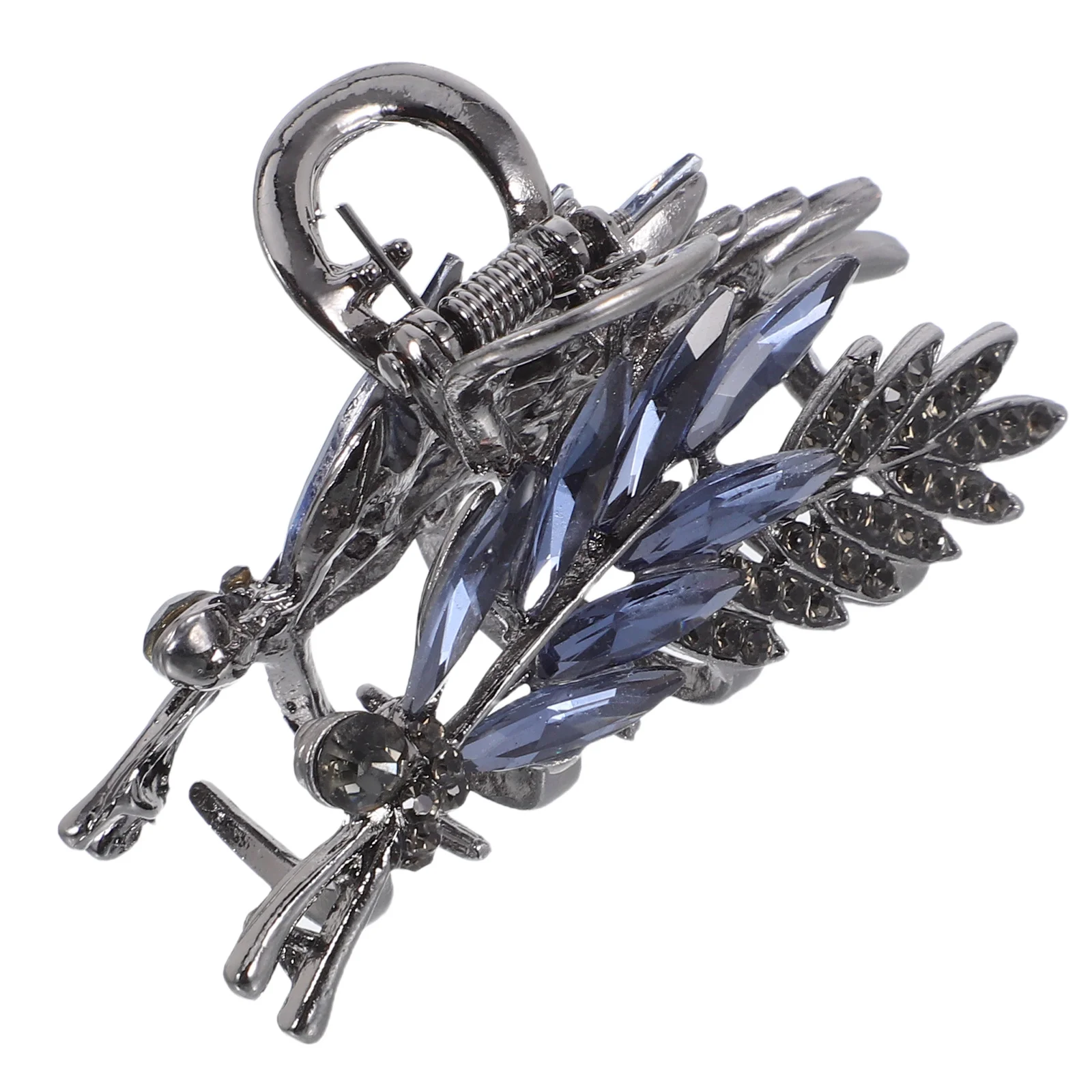 

Small Wheat Ear Crystal Rhinestone Hair Claw Clips Lightweight Metal Hairpins for Wedding Party Casual Use Metal Small Claw Clip