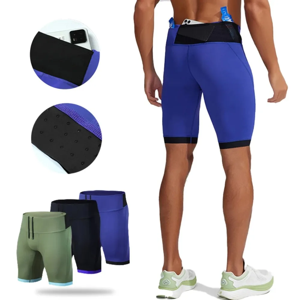 Pantalones Cortos de Compresión para Correr 2026 para Hombre y Mujer, 80% Nylon, Transpirables, para Maratón y Trail Running, con Bolsillos de Malla