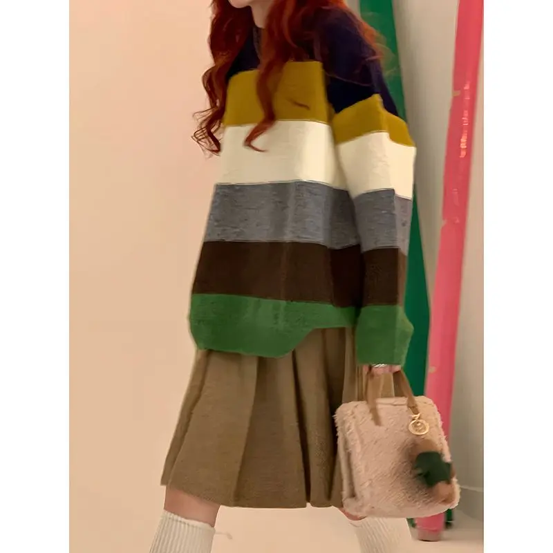 

Gagarich A-line Pleated Half 2025 Design Sense Niche Autumn Winter New College Style Versatile Slimming Five Part Skirt