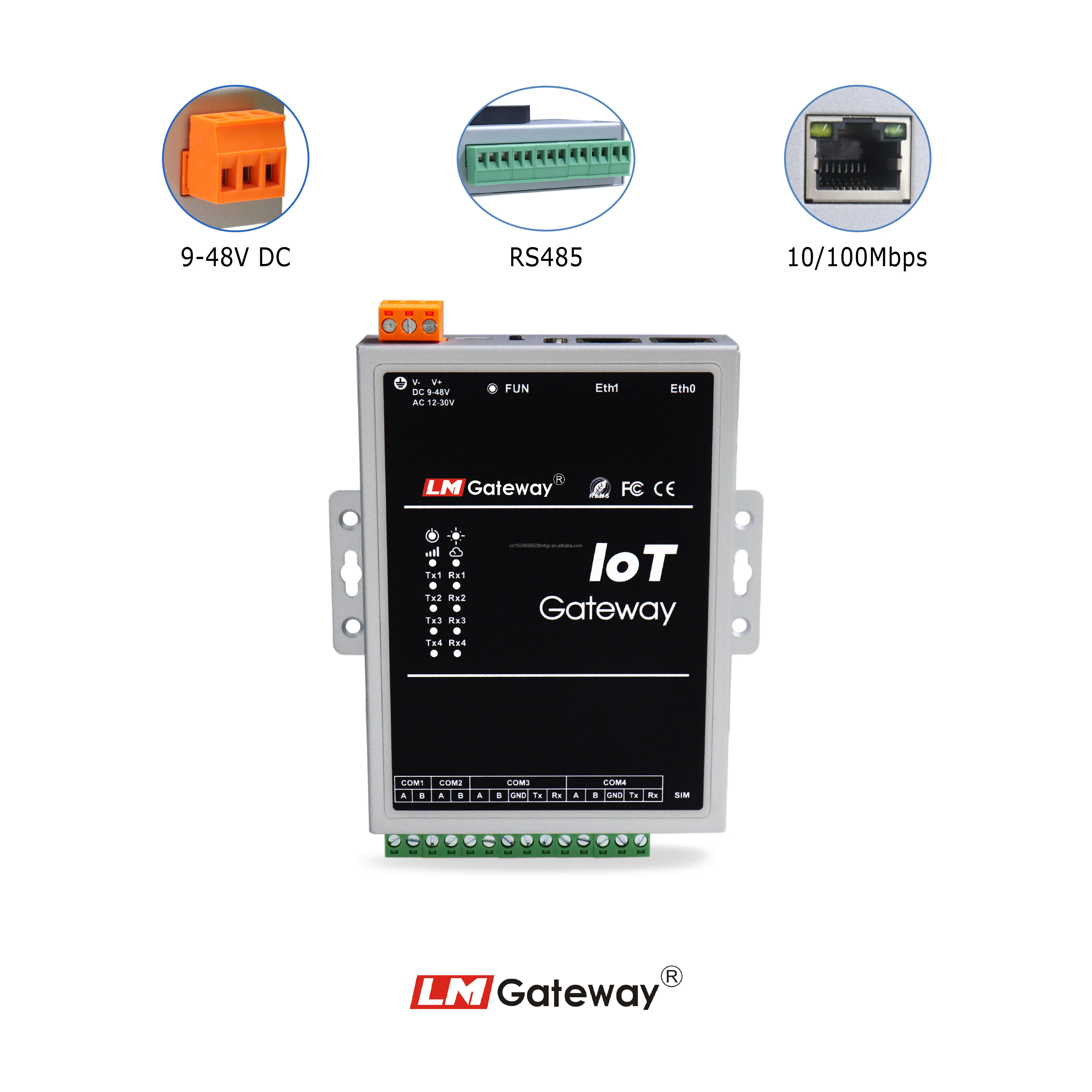 LM 414 IoT Gateway Modbus BACnet OPC IEC104  to MQTT HTTP Industrial Gateway