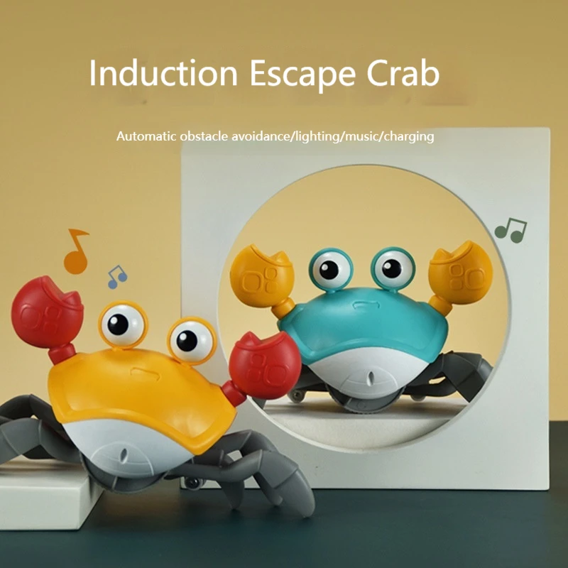 

Dancing Crab Escape Crabs Baby Crawling Crab Musical Dancing Moving Toy Run Away Toy For Babies Crawling Interactive Toys