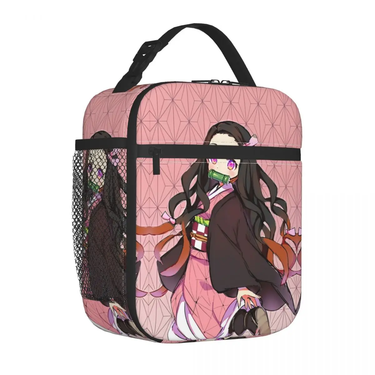 Demon Slayer Nezuko Kamado Insulated Lunch Bag High Capacity Lunch Container Cooler Bag Tote Lunch Box Outdoor Bento Pouch