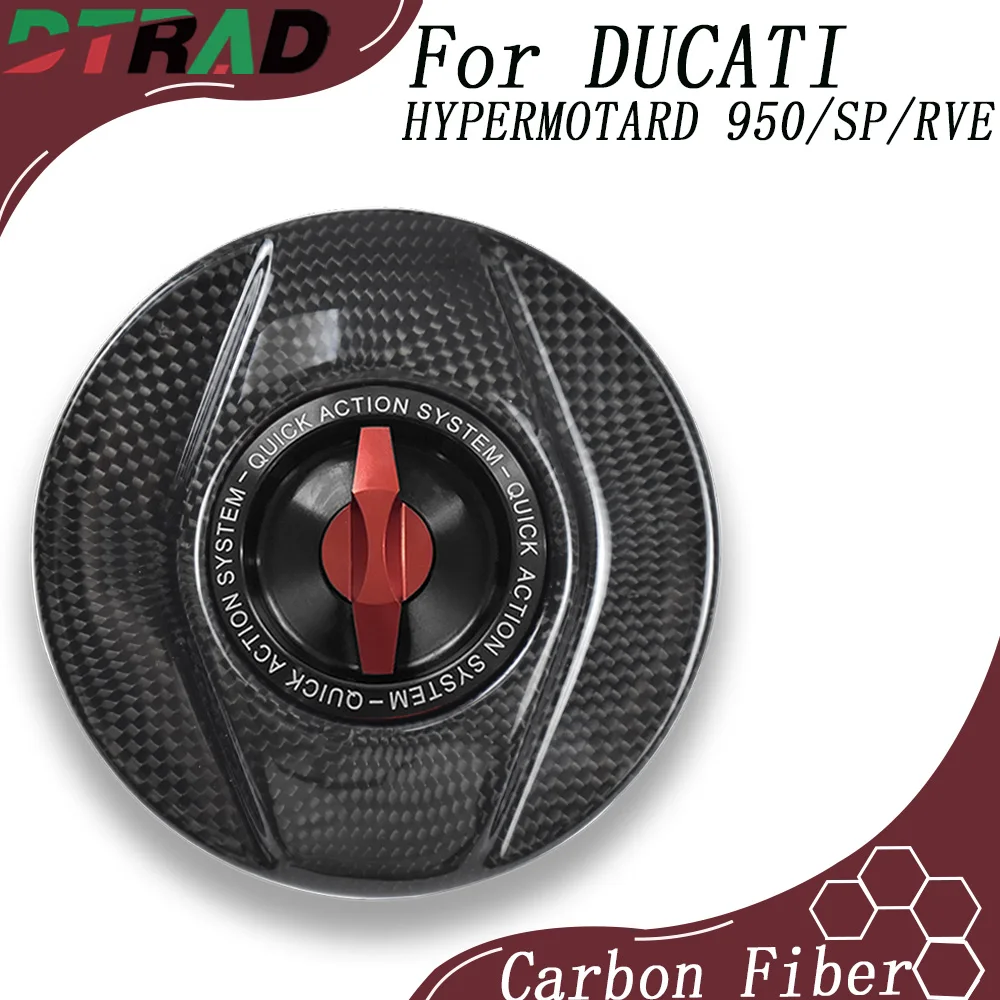 

Carbon Quick Release Petrol Tank Cap For DUCATI HYPERMOTARD 950/SP 2019-2025 950 RVE 2021-2025 Fast Open Plug Airbox Fuel Cover