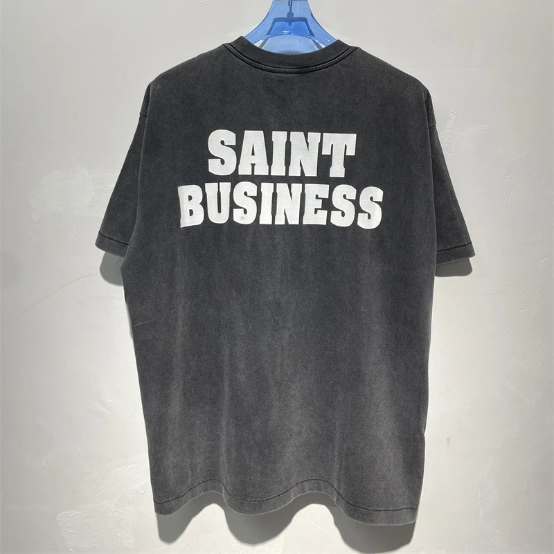 Letter Logo SAINT Mxxxxxx Tshirts Men Women Oversized Short Sleeve Top Tees