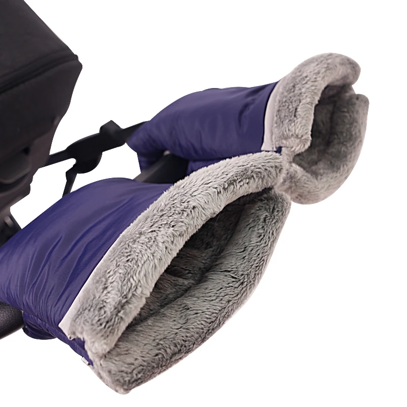 Guantes cálidos de invierno para cochecito de bebé, manoplas impermeables suaves y cálidas de terciopelo de cristal, accesorios para cochecito, 2