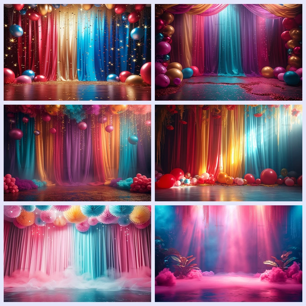 Stage Balloon Theme Wedding Photo Shooting Baby ShowerBackground Birthday Party Decor Photographic Background Custom for Special