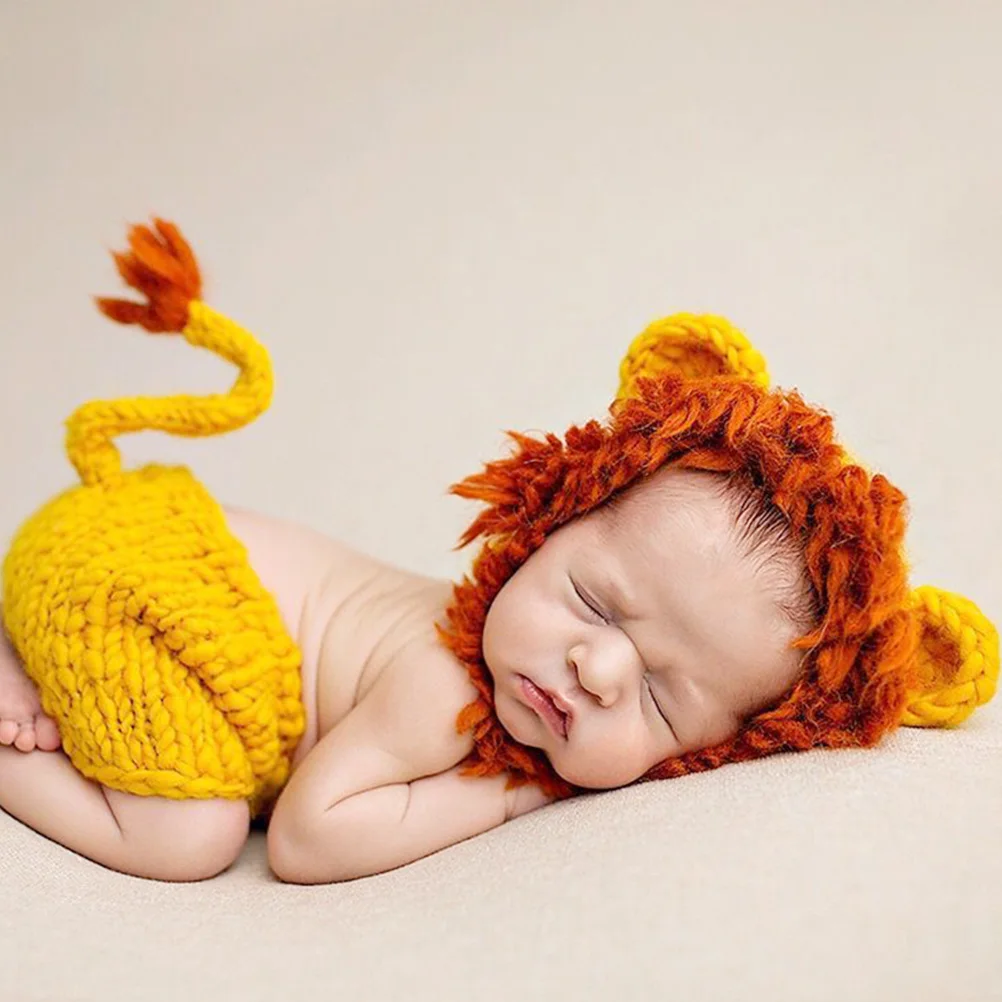 

Hand-Knitted Cartoon Photo Costume Suit Soft Comfortable Newborn Clothing Set For Christmas Halloween Baby