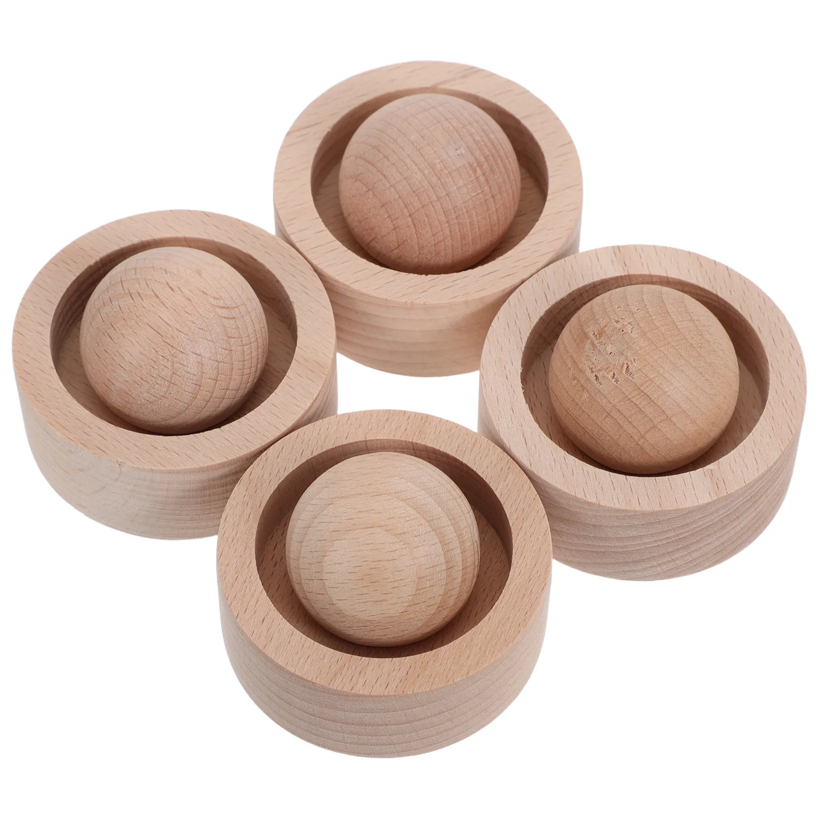

4Pcs Small Wooden Oil Diffusers Reusable Waterless Aromatherapy Diffuser Set for Home Office Bedroom Minimalist Natural Air