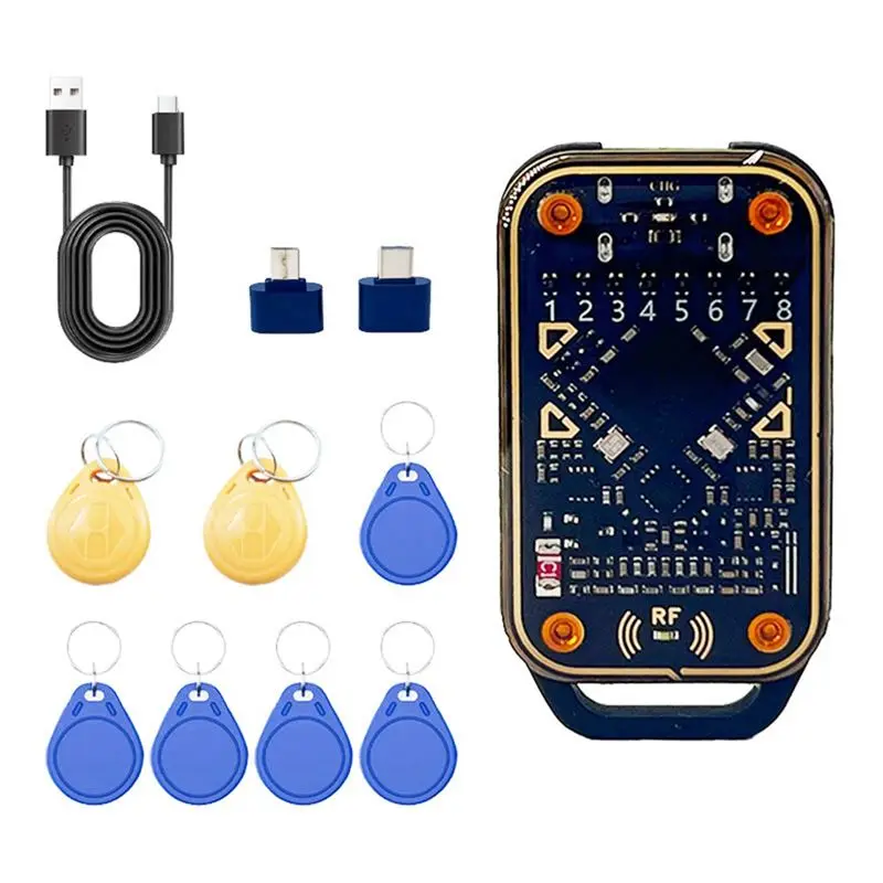 ¡lxya68z-lector-de-chips-inteligentes-rfid-chameleon-ultra-duplicador-de-decodificacion-de-id-ic-kit-de-llavero-5200-uid-emulador-de-tarjetas-inteligentes
