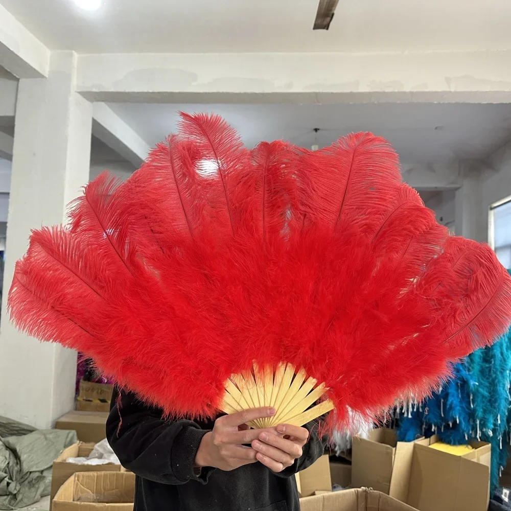 NONE Großhandel 10PC Burgund Straußenfedern Fans Extra Groß für Karneval Bauchtanz Zaubershow Bühne Leistung Requisiten Angepasst 3