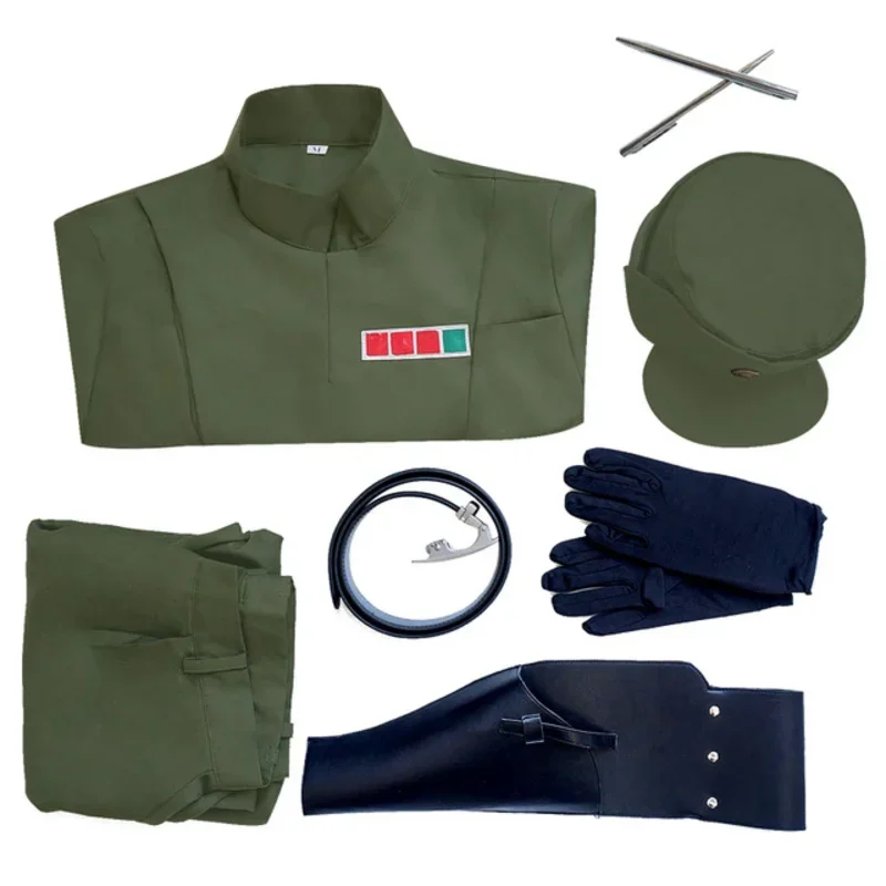 Disfraz de oficial Imperial de estrella para mujer, disfraz de guerras del Imperio Galáctico Obi, uniforme militar Wan Kenobi con sombrero