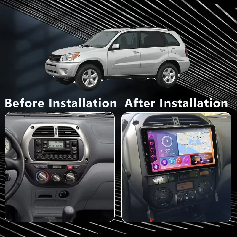 MAMSM 2K QLED Android 12 Car Radio For Toyota RAV4 2 2003 - 2005 Multimedia Video Player Navigation GPS 4G Carplay Autoradio 9