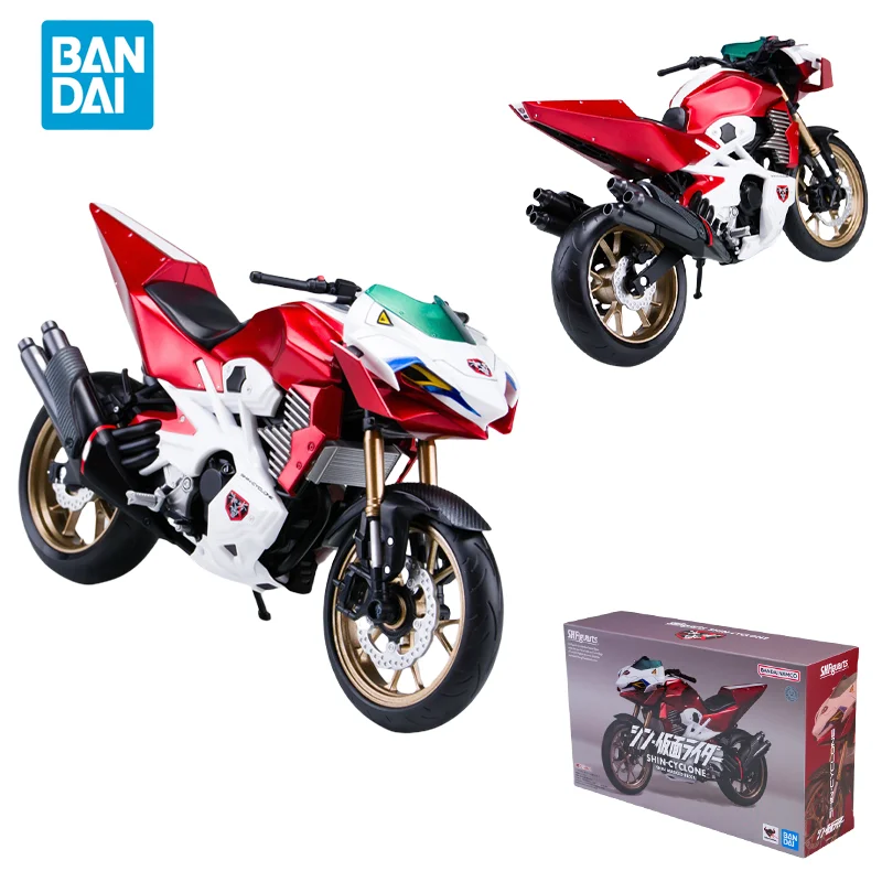 Spot Direct Delivery Bandai Original Anime KAMMEN RIDER Model SHF SHIN-CYCLONE SHIN MASKED RIDER Action Figure Toys For Kids