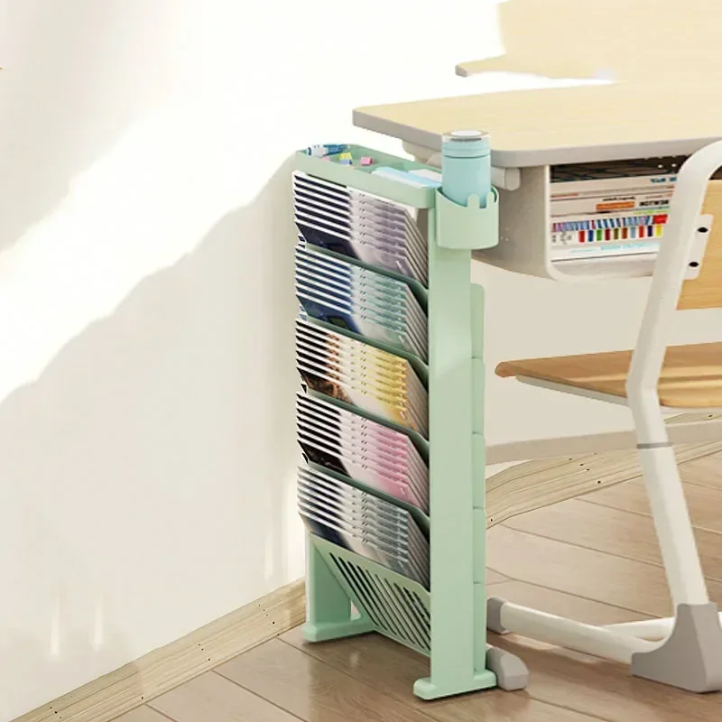 

Plastics Bookshelf Storage Holders Student Classroom Large Capacity 5-layer Creative Children's Simple Book Organization Racks