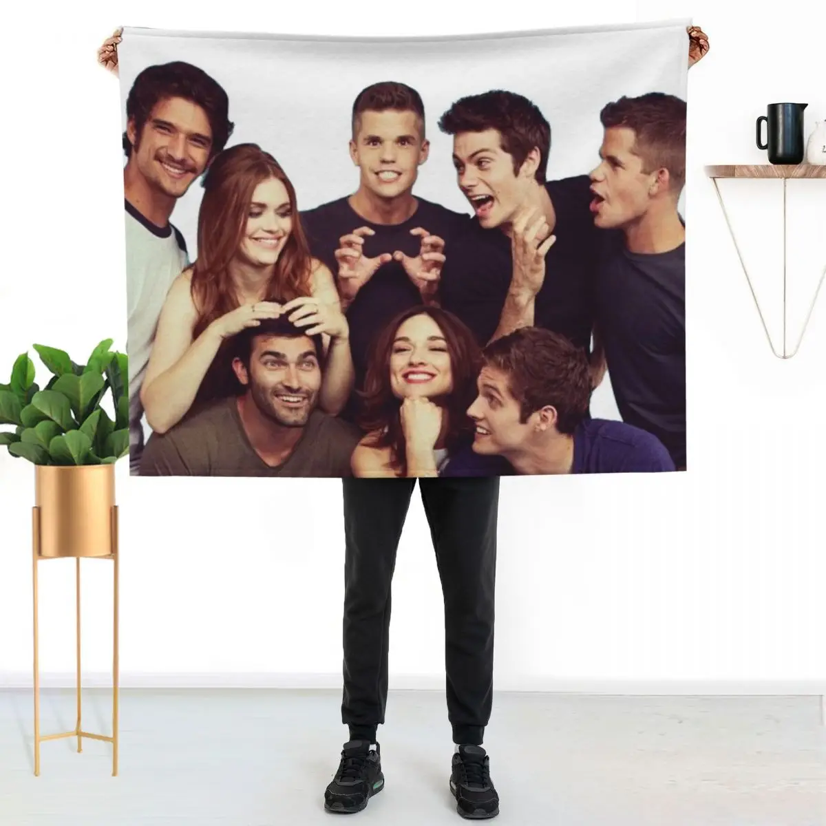 teen wolf cast Throw Blanket Plaid for sofa For Baby Thins Retros Bed linens Blankets