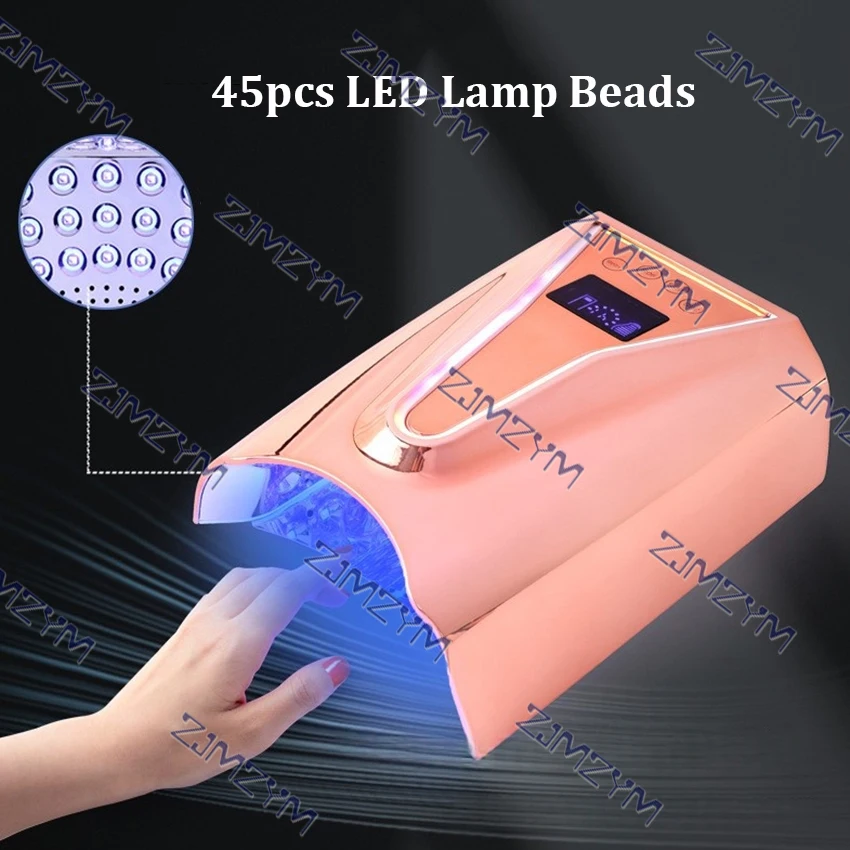 128W draadloze nagellamp droger professionele manicure salon gereedschap nageldrogen LED-lamp nageldroger pedicure licht nagelkunst