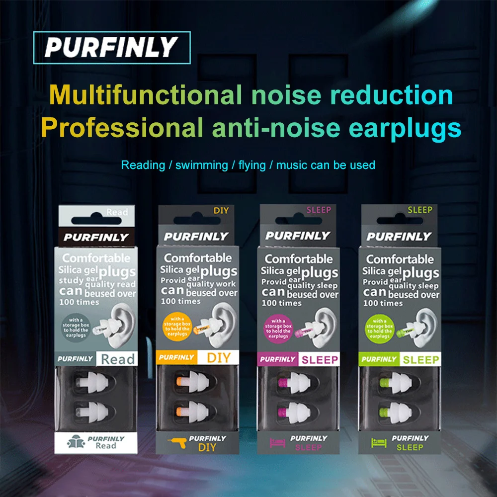 

Sleep Silicone Earplugs Anti-noise Mute Sleeping Sound Insulation Anti-noise Artifact Box Earplugs for Snoring Help Rest Well
