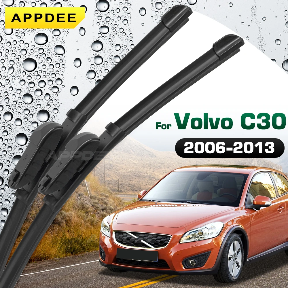 

APPDEE For Volvo C30 2006-2013 Silicone & Rubber Wiper Front Wiper Blades Windshield Windscreen Window Brushes