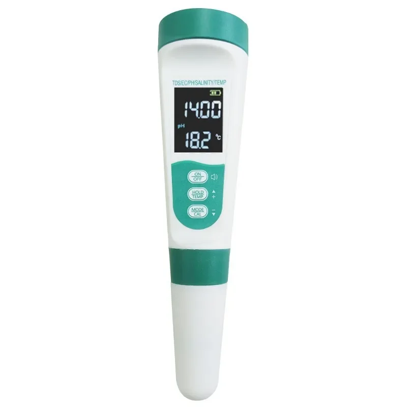 Water Quality Tester 5in1OEM Aquaculture Fish Tank Salinity Meter Ph Meter Ec PH Tds Voice Water Quality Test Pen