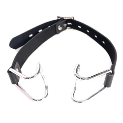 Harness Gag Spreader Bdsm Open Mouth Gags Metal Claw Hook Force For Women Couples Slave Bondage Wips Erotic Oral Sex Accessories