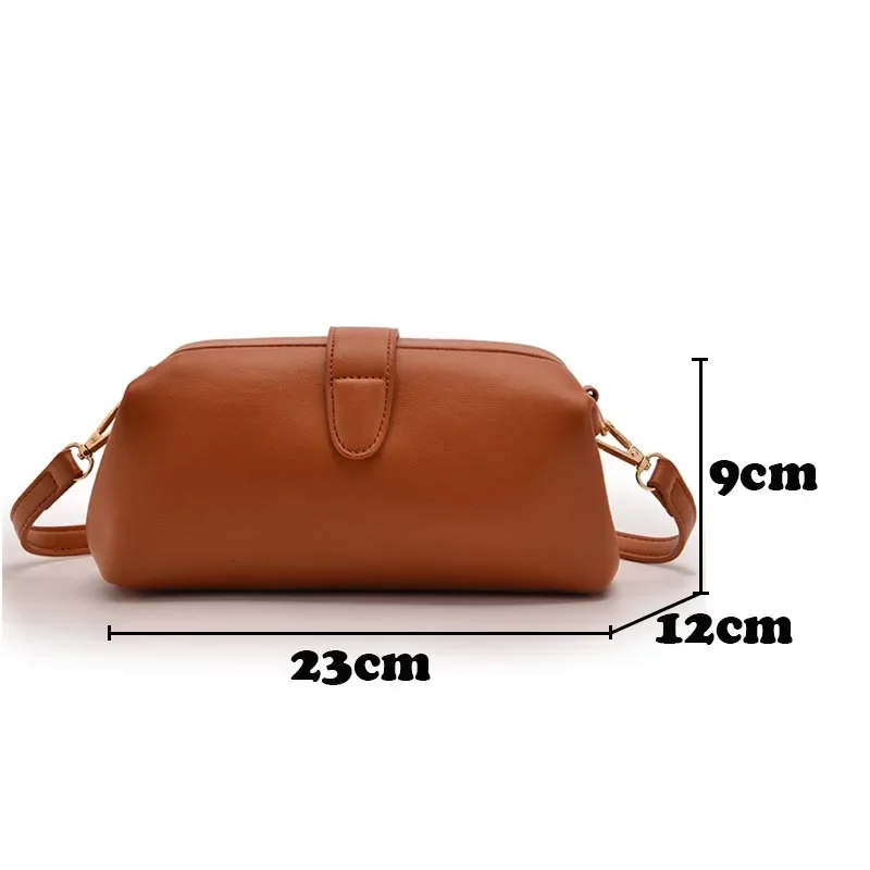 Women’s Genuine Leather Shoulder Bag Trendy Brand Small Buckle Messenger Bag Fashion Ladies Crossbody Bags Female Bolsas