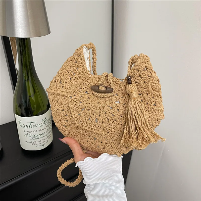 

Fashionable Bohemian Crossbody Bag Cotton Woven Casual and Simple Shoulder Bag for Fashionable and Versatile Beach Bag