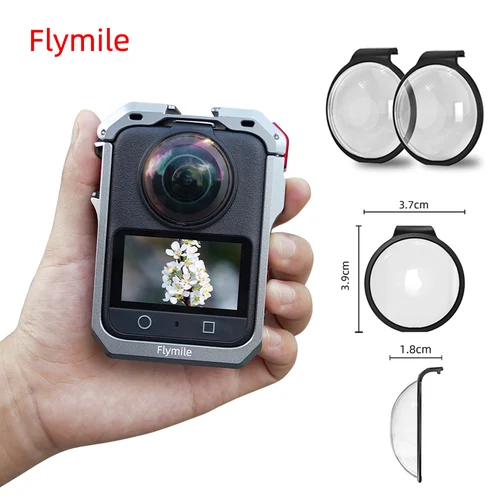 Imagen 1 del producto Protector de lente, accesorio para DJI Osmo 360, Protector de lente de vidrio templado, cubierta protectora, a prueba de arañazos y impactos, protección invisible