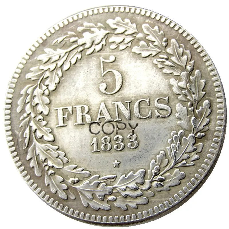 Belgium 1832-1849 5 Francs Coins Copy