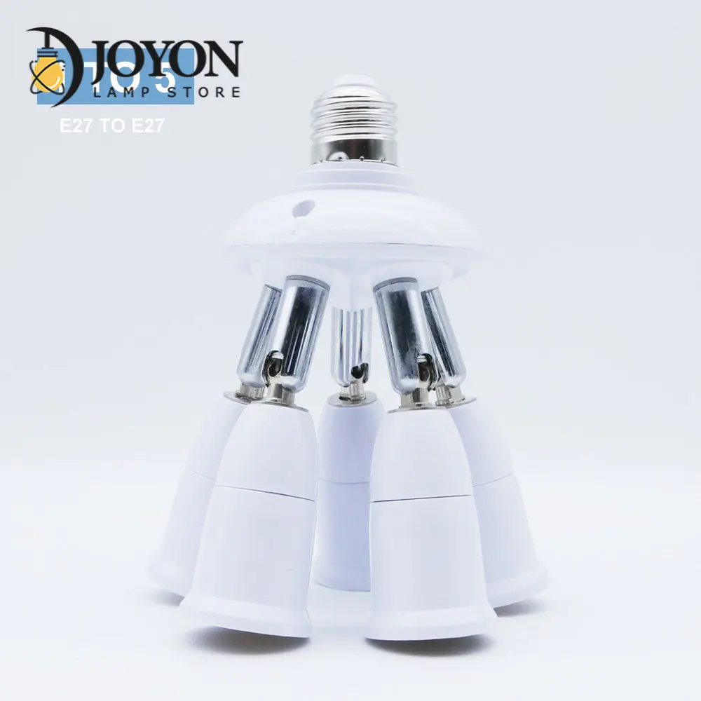 

E27 5 3 In 1 LED Light Bulbs Adjustable Socket Adapter Splitter Standard Lamp Holder Base Converter for Home Indoor Lighting