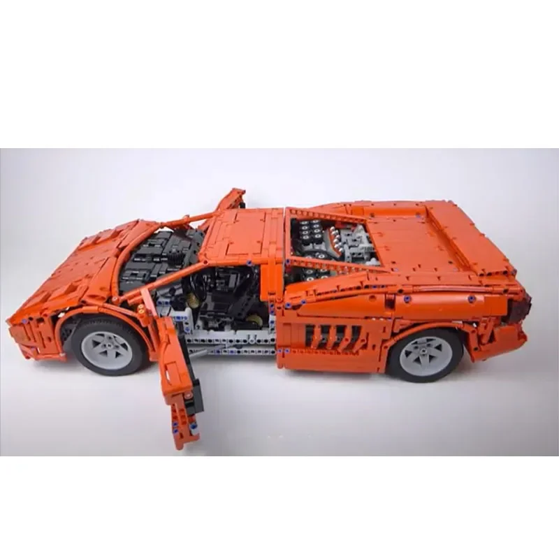 Blocs de construction d'assemblage de supercar rouge V16T, modèle • 3914 pièces, blocs de construction pour adultes et enfants, jouet personnalisé d'anniversaire, cadeau, MOC-26377