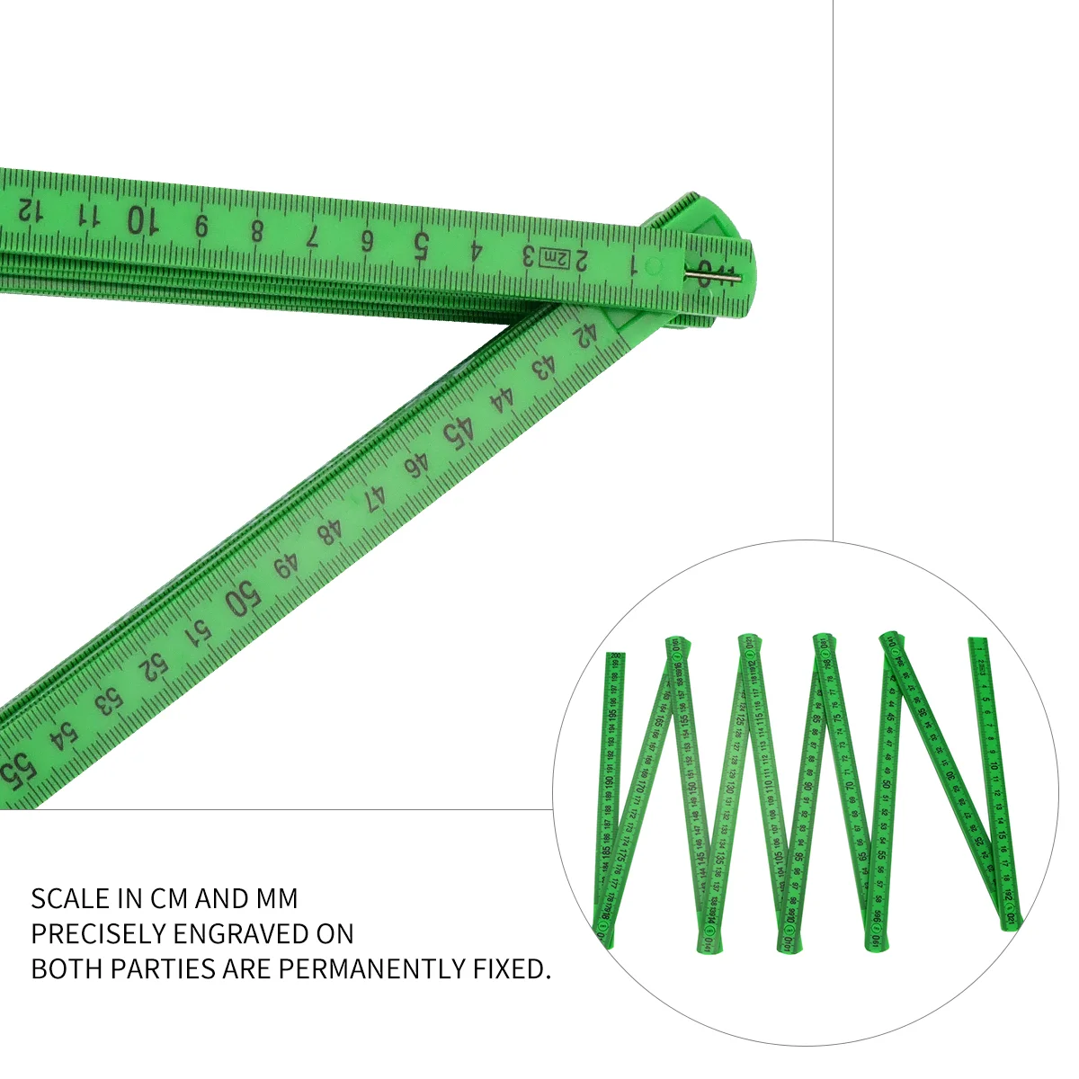 Règle pliante avec lecture claire, outil de mesure professionnel, règle de mesure pliante, 1 pièce