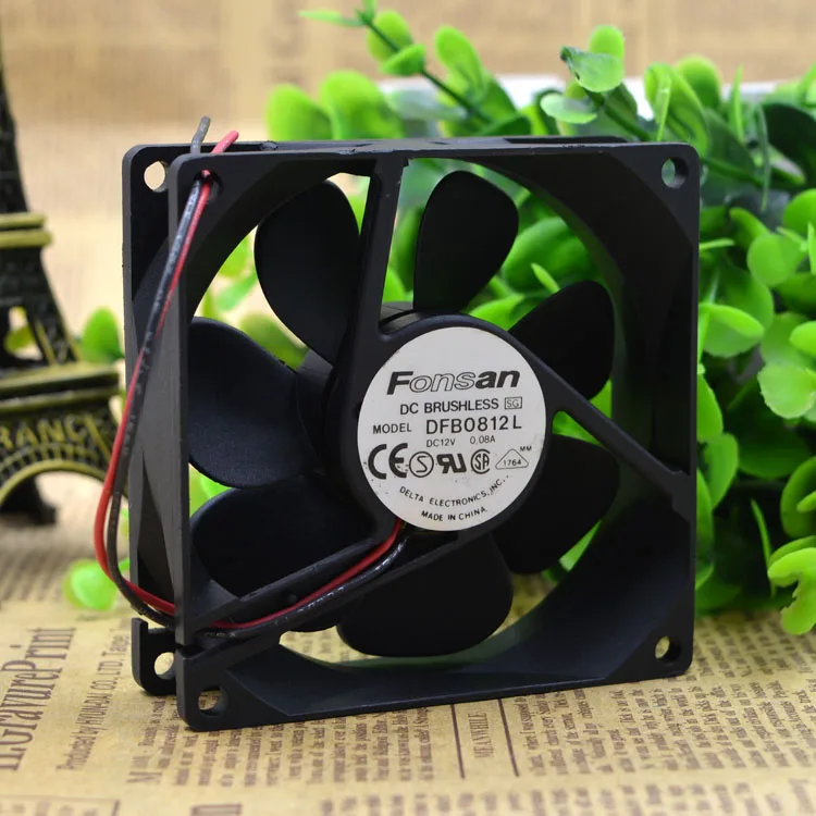 8025 12V 0,08 A 8CM 2 DRÄHTE COMPUTER FALL FAN DFB0812L