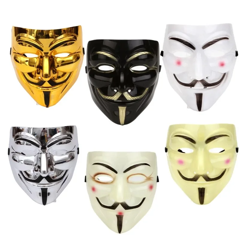 Movie Cosplay Mask Anonymous Guy Fawkes Halloween Christmas Carnival Party Gift for Adult Film Theme Mask Cosplay Accessories