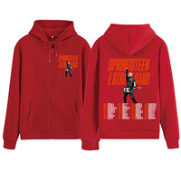 2024 Bruce Springsteen And E Street 2024 Tour Zipper Hoodie Harajuku Pullover Tops Sweatshirt Streetwear
