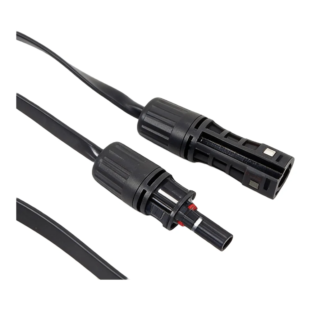 1Pair 100cm Flexible Solar Photovoltaic Cable for Easy Casement Installation with Coupler and Standard Connector Compatibility
