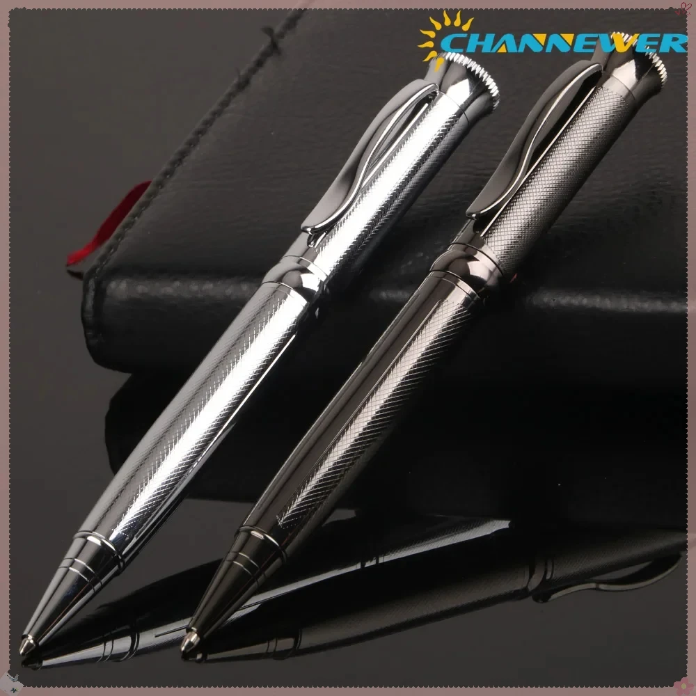 Durable Metal Ballpoint Pen STONEGO Twist Retractable Rollerball Stripe Design for Office School Writing