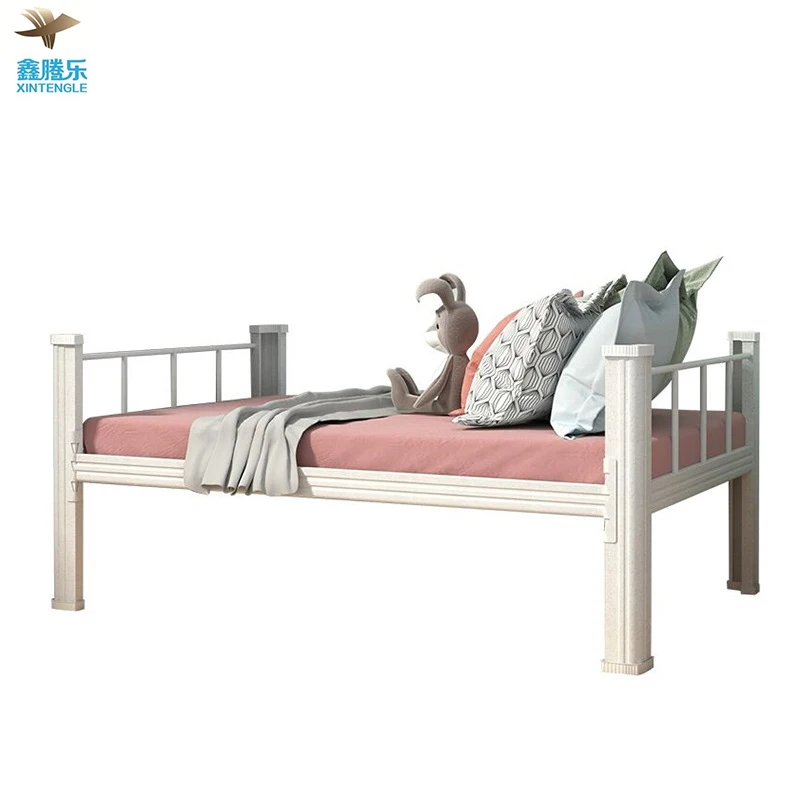 Bedroom furniture heavy duty bed iron dormitory student bed single bed Cama individual for sale